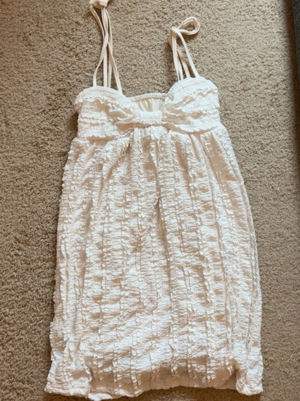 SHEIN White Ruched Mini Dress